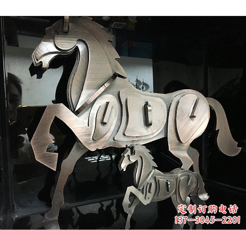 甘肃不锈钢动物马雕塑艺术精美动人