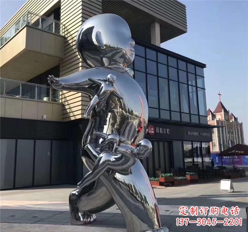 甘肃不锈钢儿童雕塑精致的艺术之作