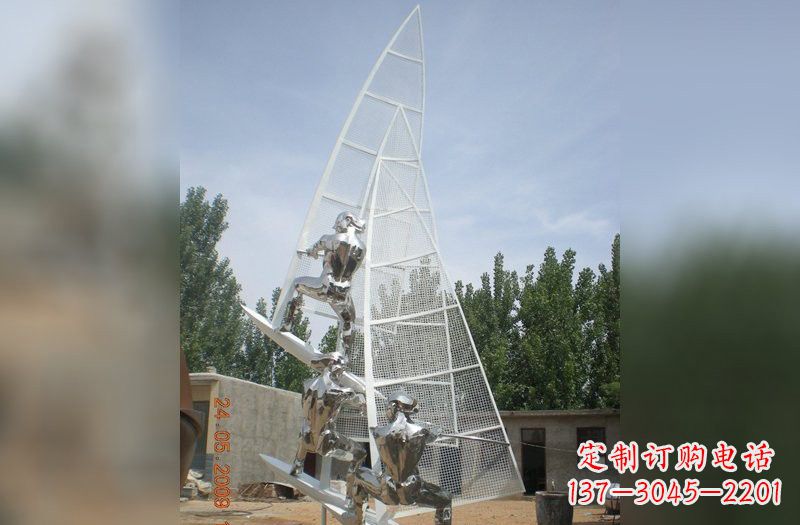 甘肃不锈钢帆船雕塑精美的艺术品
