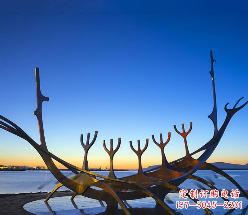 甘肃帆船雕塑精致的海洋艺术品
