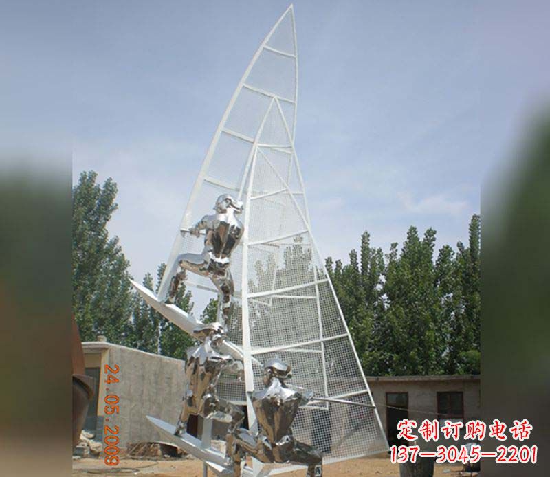 甘肃不锈钢帆船公园雕塑