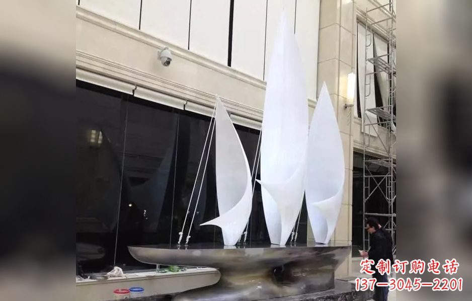 甘肃不锈钢帆船海洋迷人的雕塑