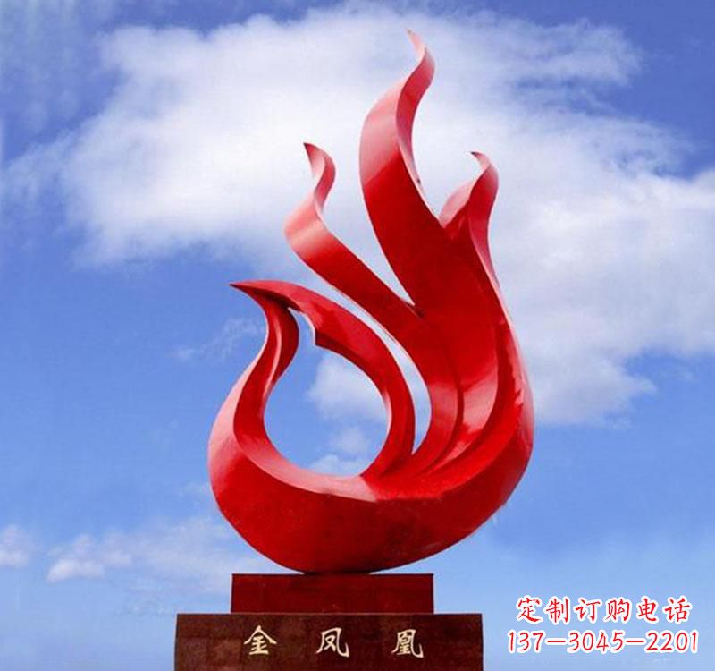 甘肃不锈钢凤凰雕塑——精致灵动的艺术品