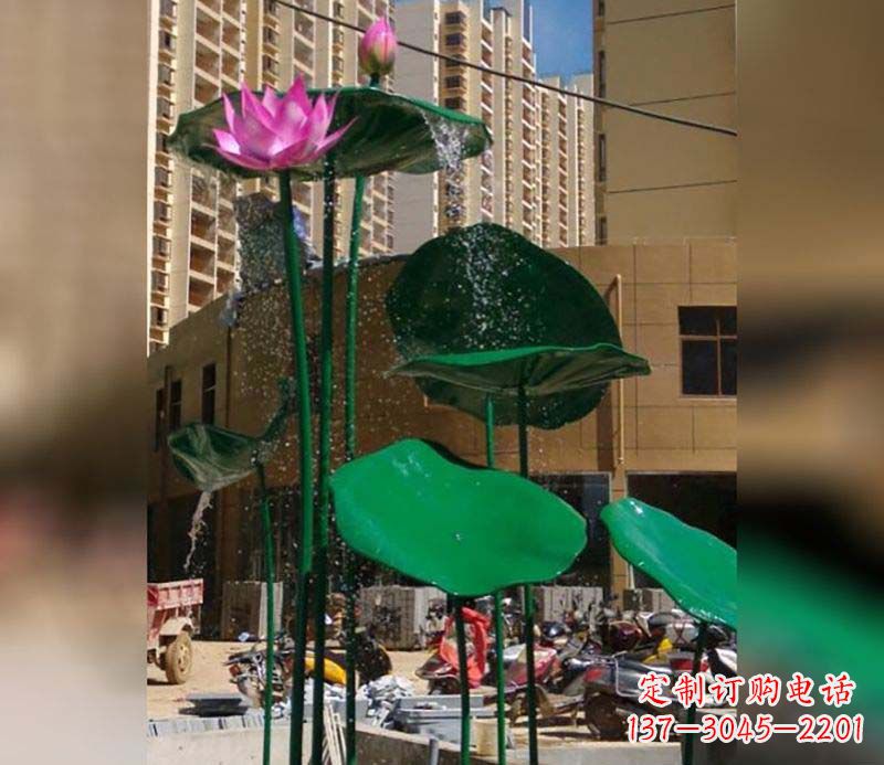 甘肃不锈钢仿真荷花雕塑