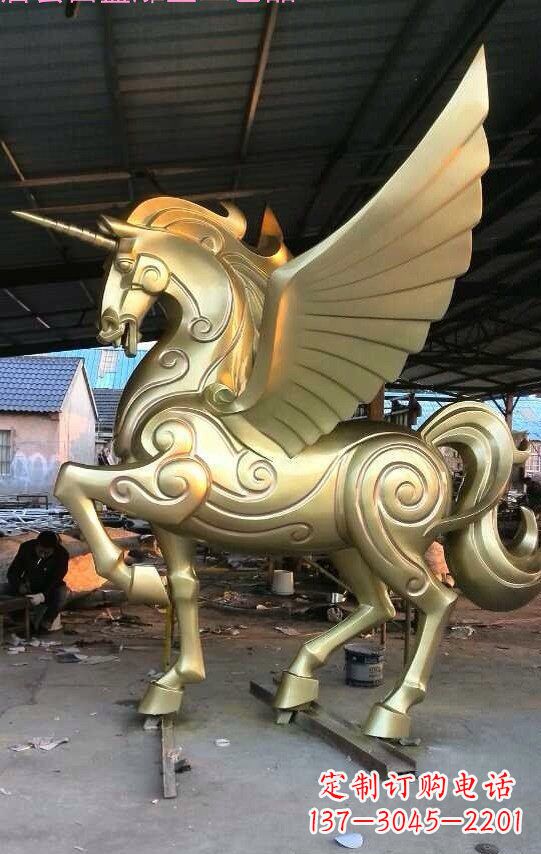 甘肃不锈钢独角兽雕塑铸造精美绝伦