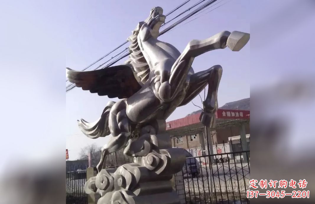 甘肃不锈钢飞马雕塑精致美观的艺术作品