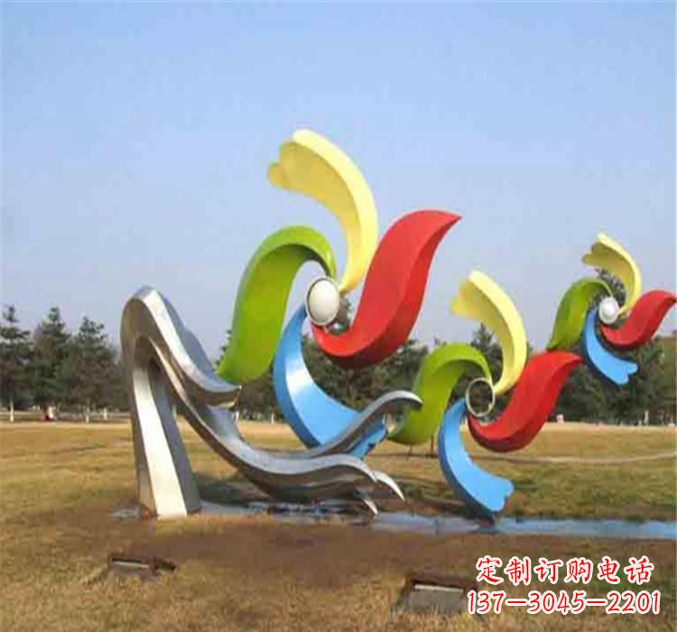 甘肃不锈钢风车雕塑绚丽多彩的艺术精品