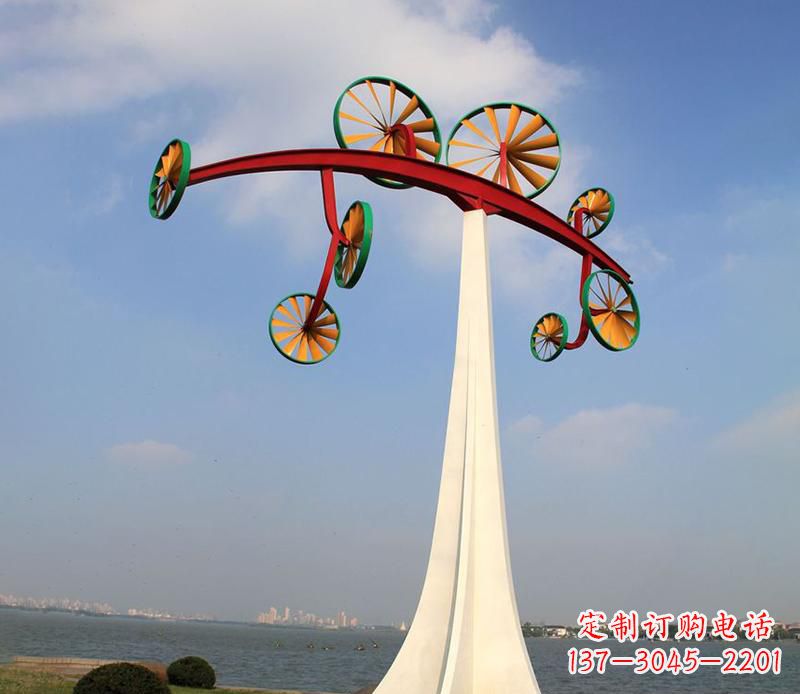 甘肃不锈钢风车雕塑艺术美学的完美结合
