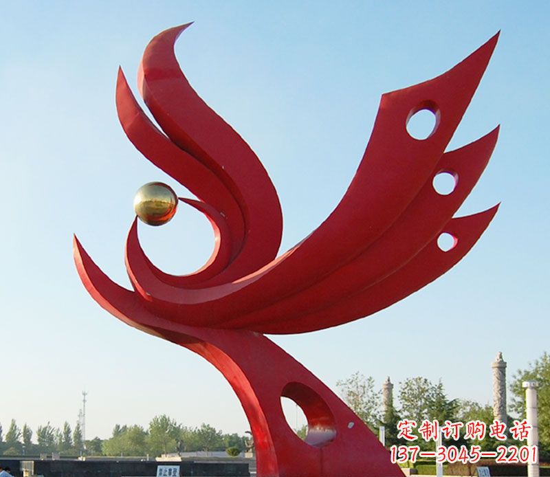 甘肃不锈钢凤凰雕塑——传承千百年传统文化