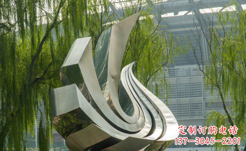 甘肃不锈钢鸽子抽象雕塑 (2)