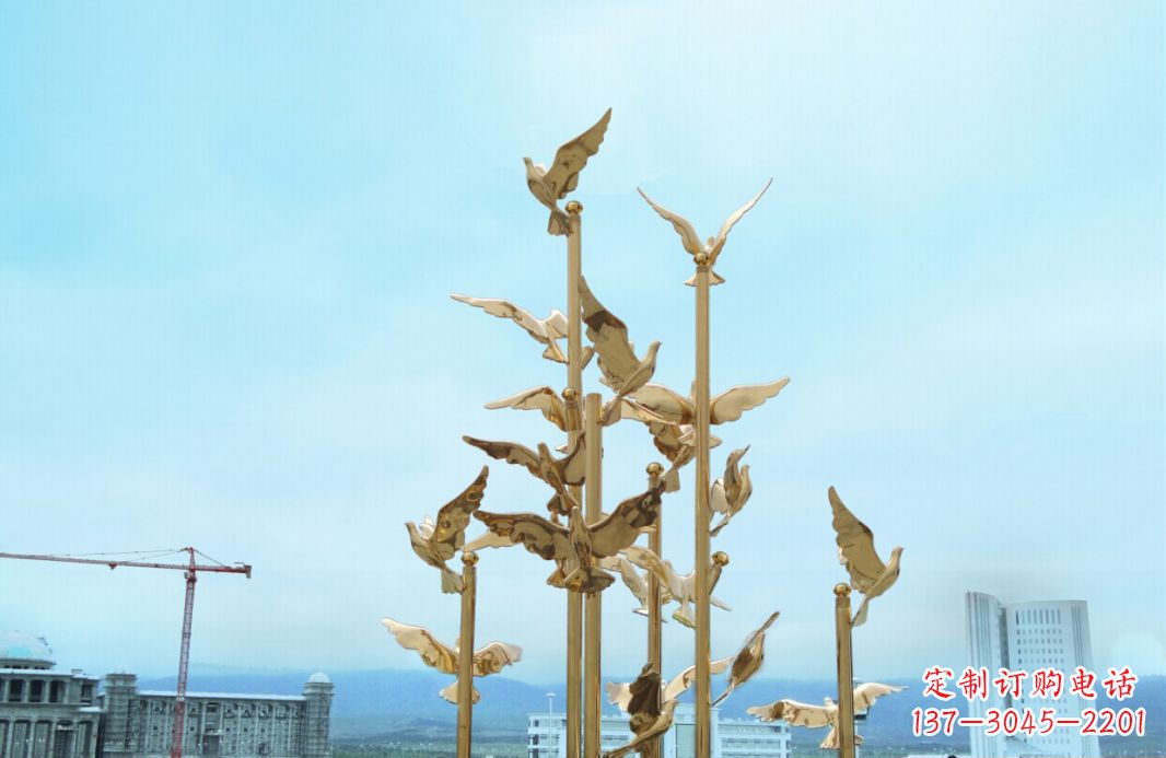 甘肃鸽子雕塑,传承着美好的历史