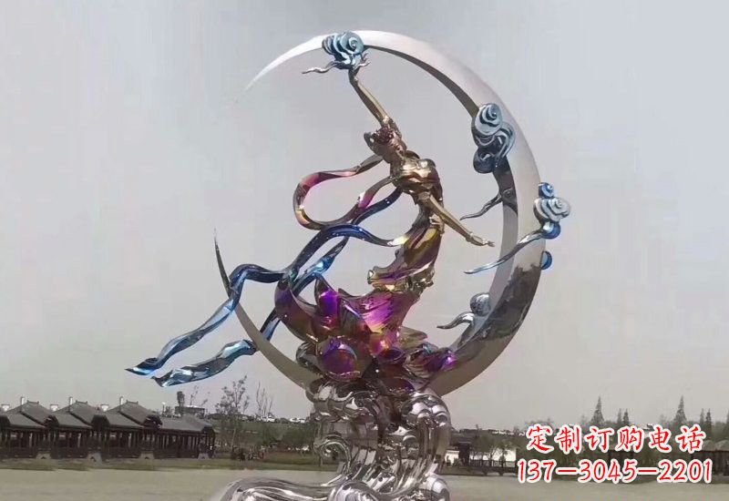 甘肃不锈钢嫦娥奔月雕塑