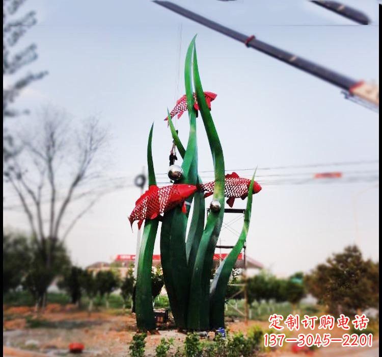 甘肃不锈钢鲤鱼雕塑美轮美奂的艺术之作