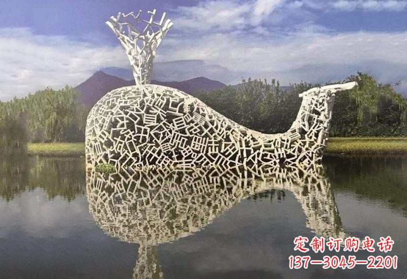 甘肃不锈钢鲸鱼雕塑令人惊叹的艺术之作
