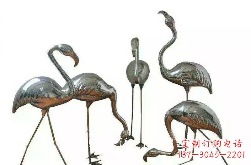 甘肃不锈钢火烈鸟雕塑——美丽的自然之美