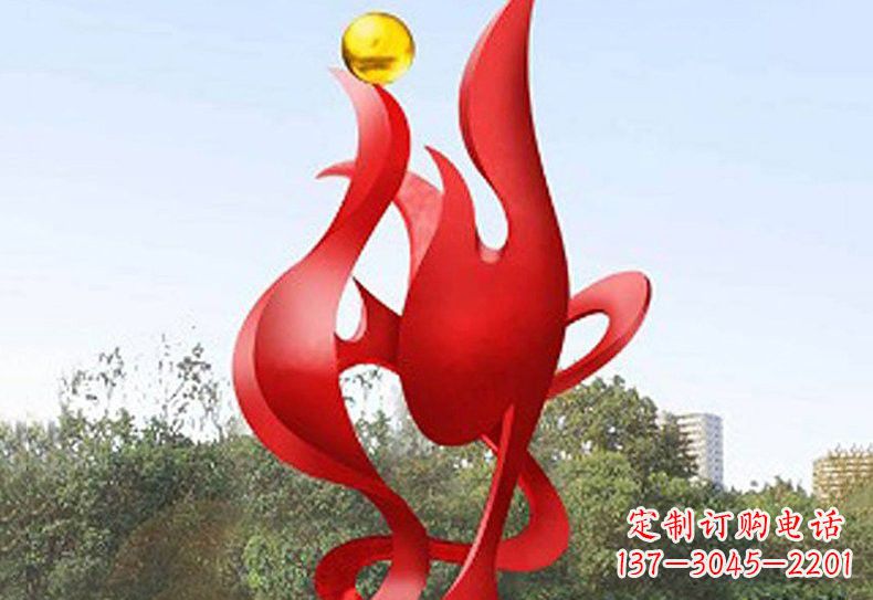 甘肃不锈钢凤凰雕塑——象征着古代神兽的传奇