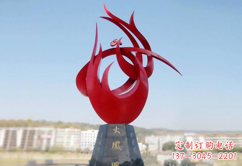 甘肃凤凰雕塑——点缀不锈钢公园