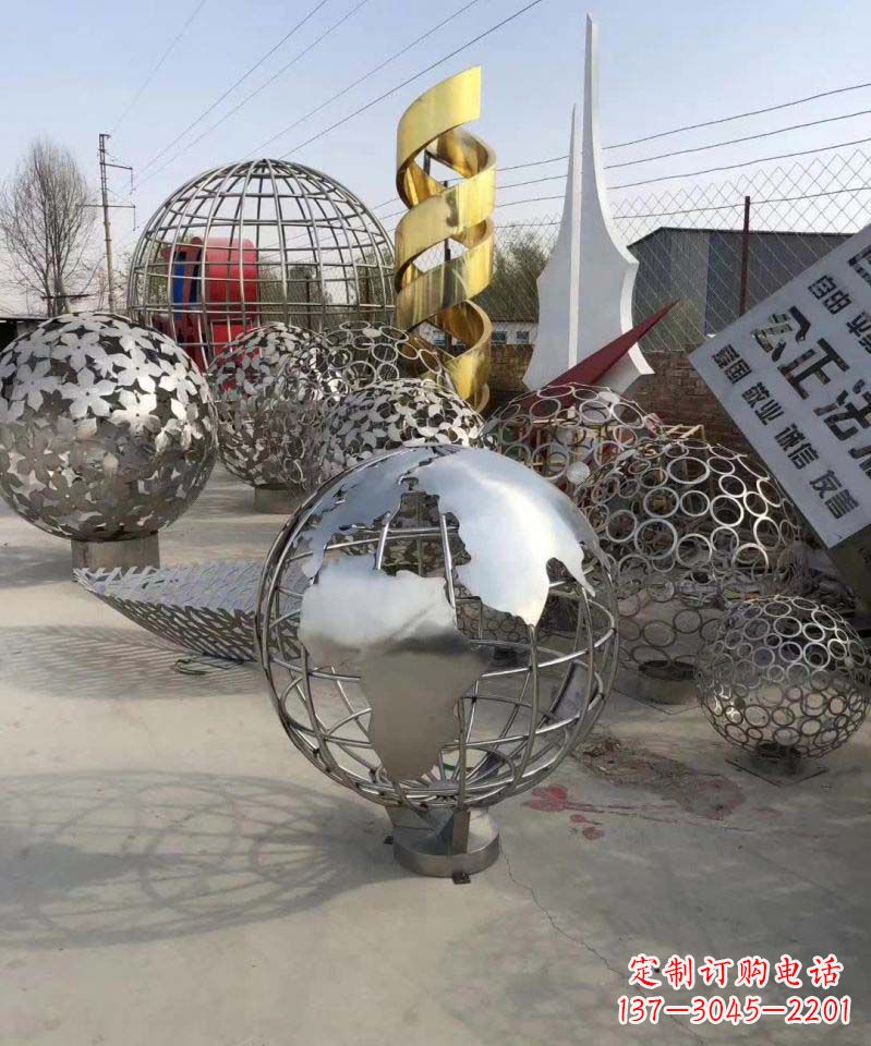 甘肃不锈钢地球雕塑融合艺术与自然的完美结合