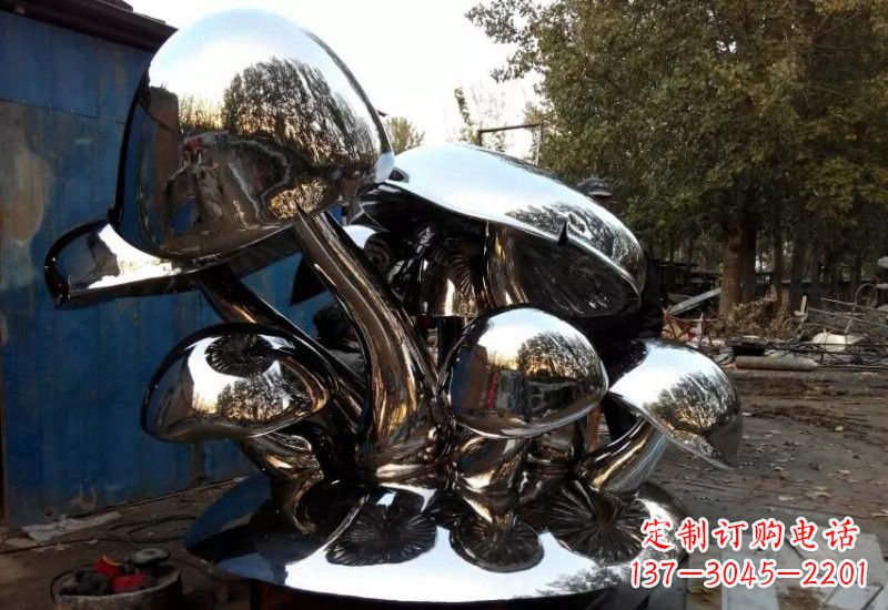 甘肃不锈钢公园蘑菇雕塑