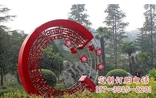 甘肃不锈钢公园圆环雕塑——精美的艺术瑰宝