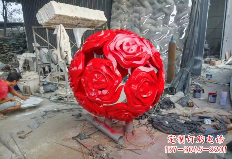 甘肃不锈钢玫瑰雕塑让玫瑰之美永存