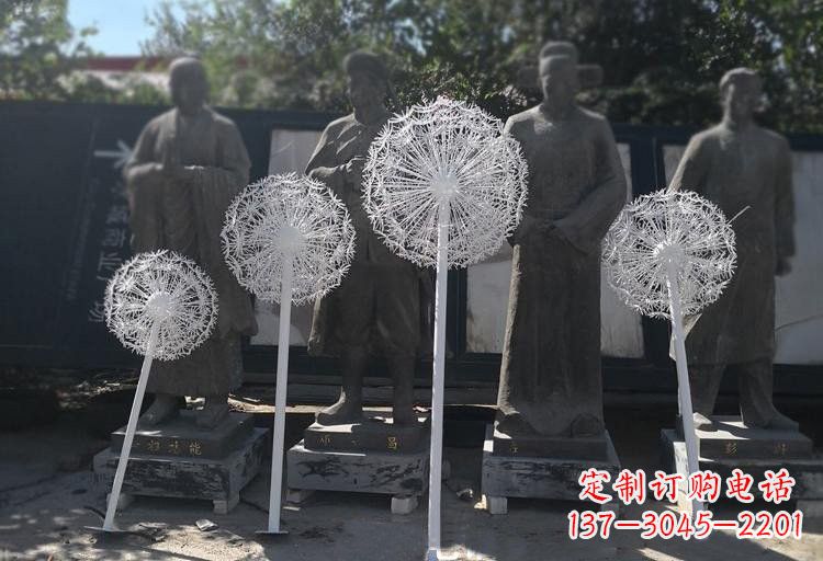 甘肃不锈钢蒲公英喷泉雕塑