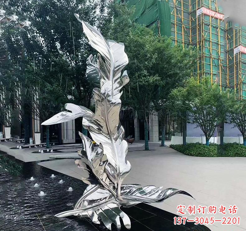 甘肃不锈钢公园树叶雕塑精美绝伦