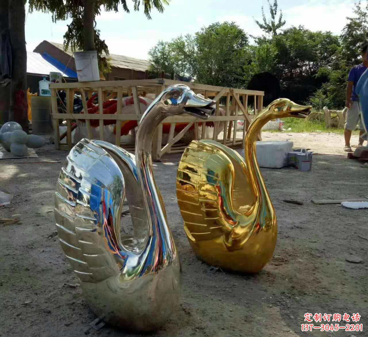甘肃不锈钢天鹅雕塑艺术之美