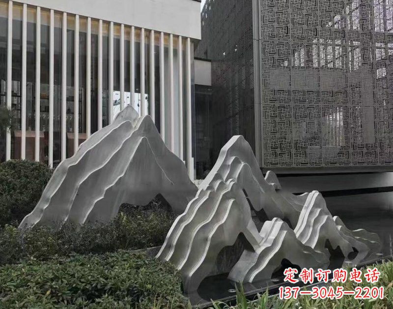甘肃不锈钢公园小区精美的假山雕塑