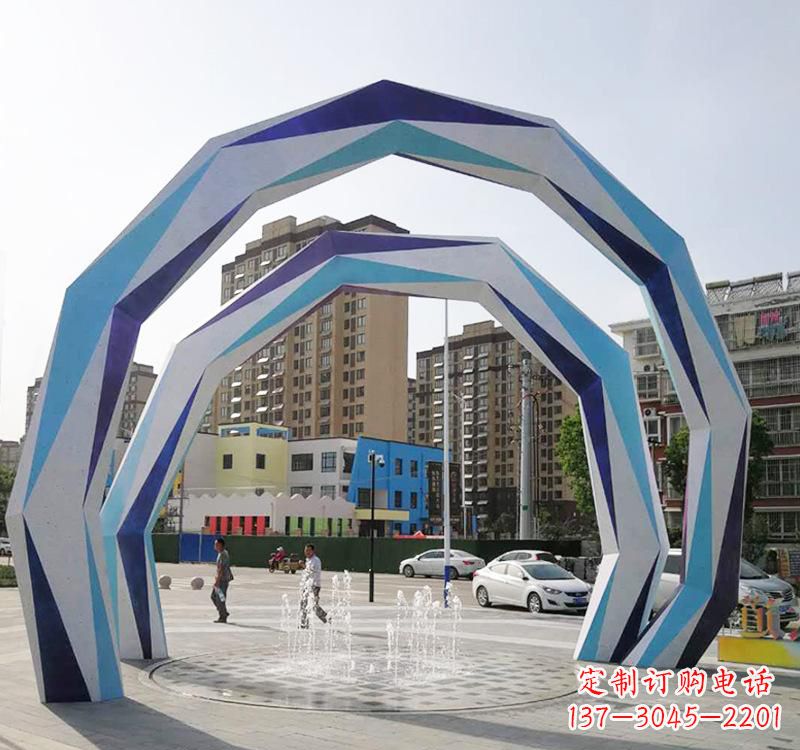 甘肃不锈钢拱门雕塑令人惊叹的艺术品