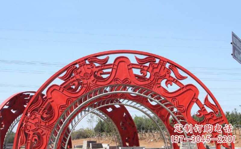 甘肃不锈钢拱门雕塑美丽的艺术精品