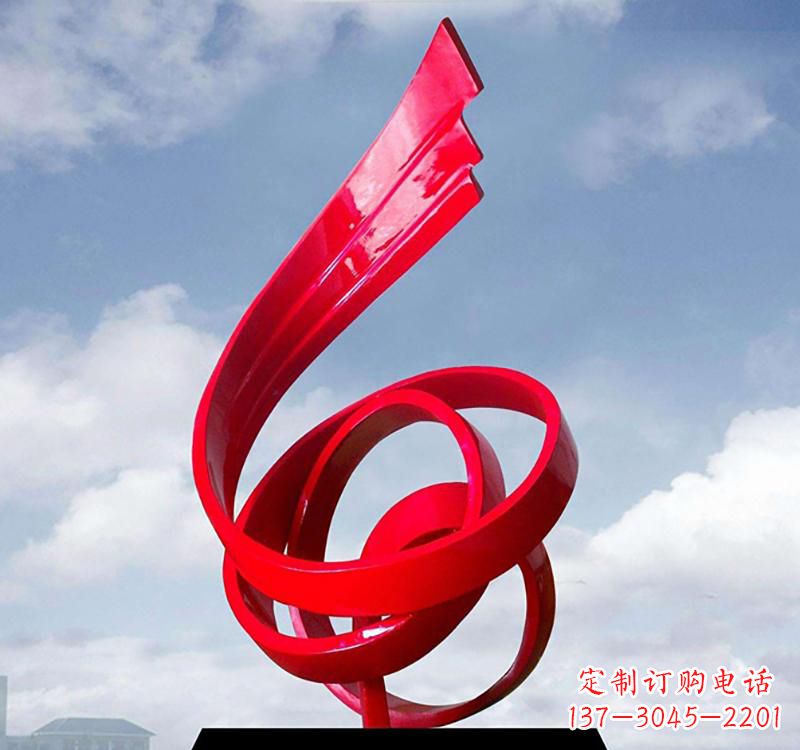 甘肃美丽的飘带雕塑——城市的精灵