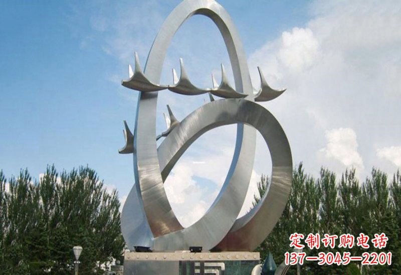 甘肃不锈钢天鹅雕塑