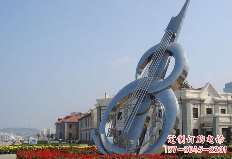 甘肃不锈钢大提琴雕塑