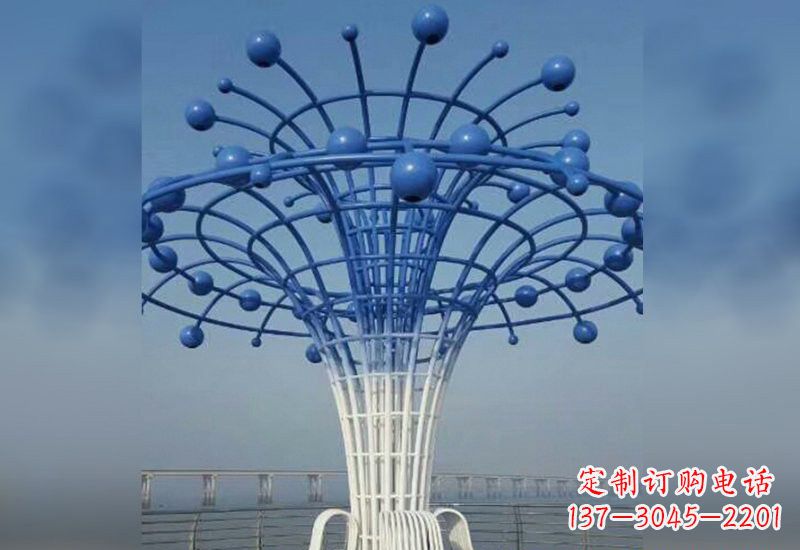 甘肃不锈钢广场上的喷泉雕塑
