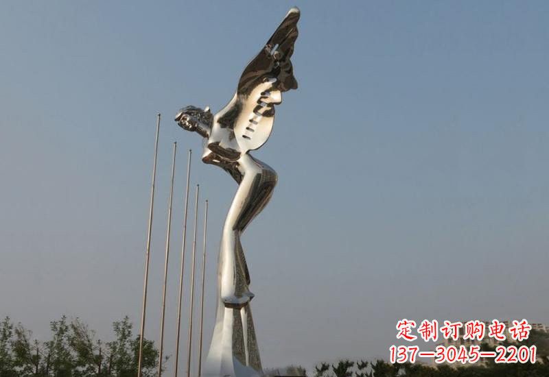甘肃不锈钢天使雕塑精美而优雅