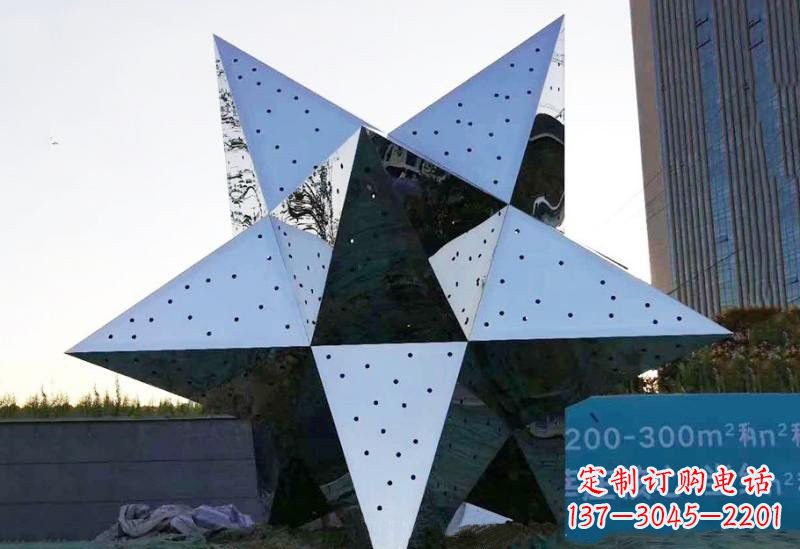甘肃不锈钢五角星雕塑精致的艺术品