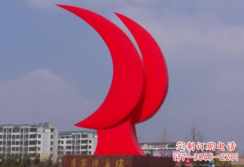 甘肃精美的不锈钢月亮雕塑