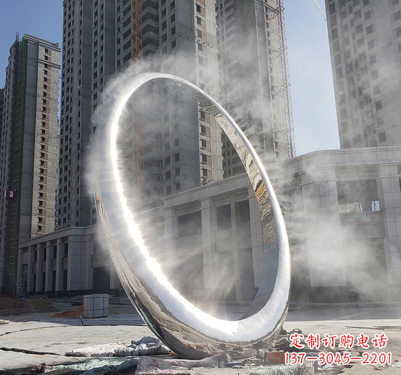 甘肃不锈钢圆环雕塑给城市带来独特美感