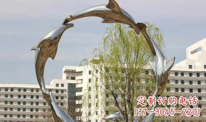 甘肃海豚雕塑精美景观的象征