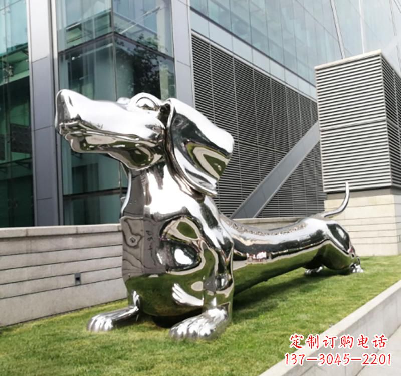 甘肃不锈钢动物雕塑——狗