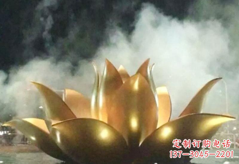 甘肃不锈钢莲花喷泉雕塑——让美景更加精彩