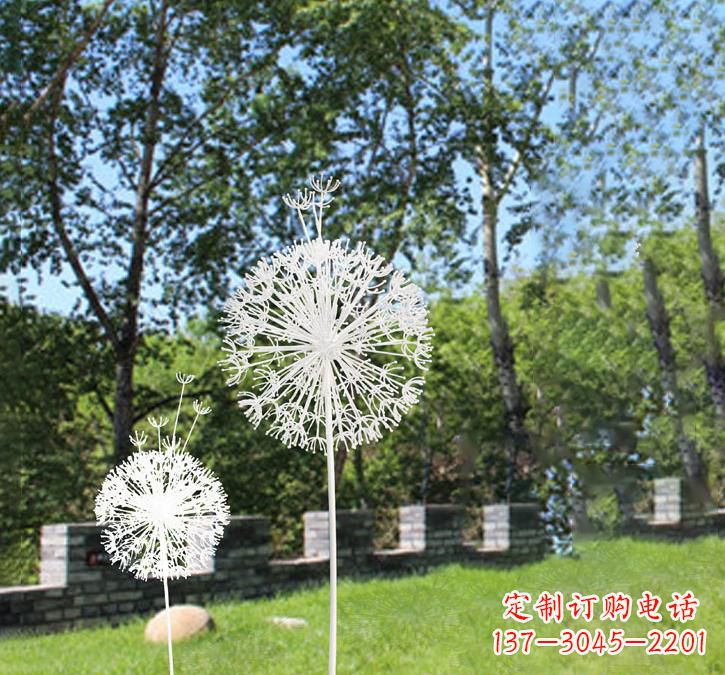 甘肃不锈钢广场上的蒲公英雕塑