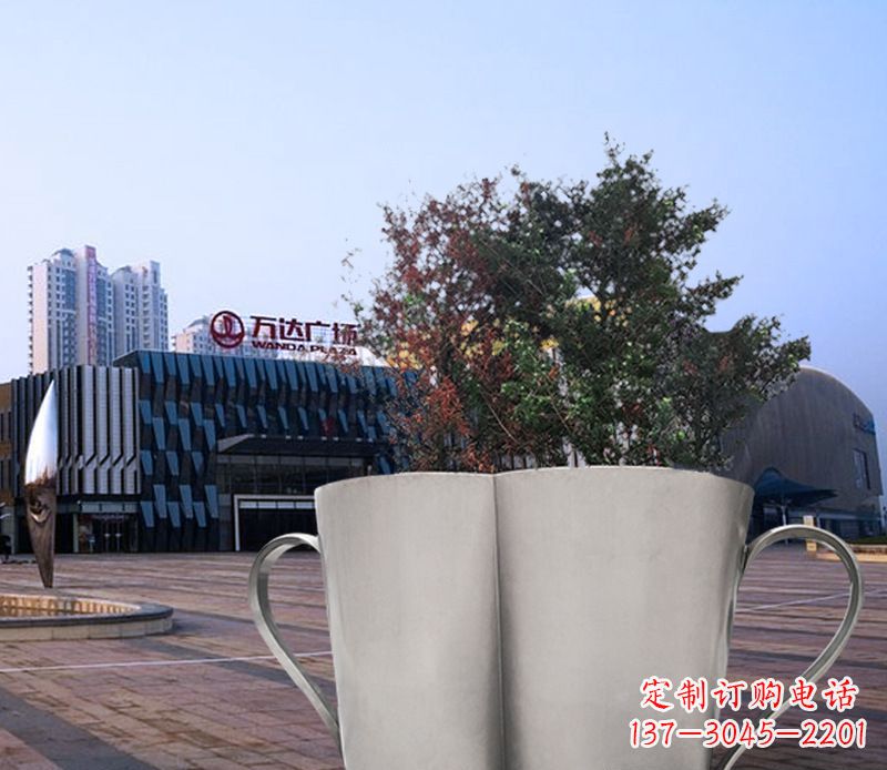 甘肃不锈钢花盆雕塑带来精致的艺术感受