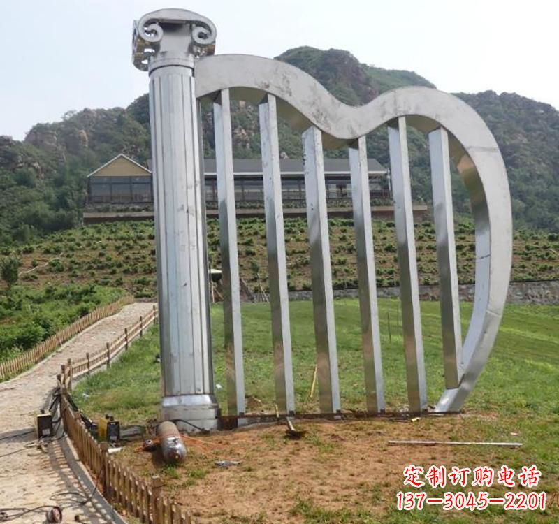 甘肃不锈钢竖琴雕塑——雕塑艺术的精粹