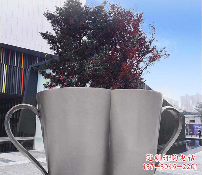 甘肃不锈钢花盆雕塑美观耐用