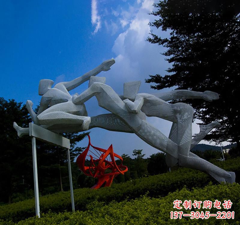 甘肃不锈钢中的运动员雕塑