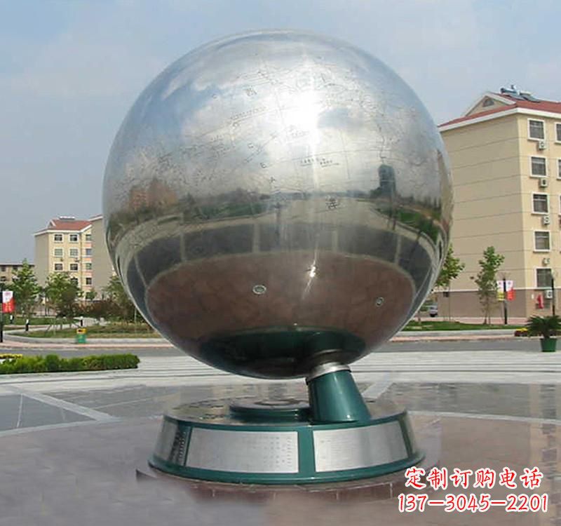甘肃不锈钢地球雕塑现代艺术的精美结合