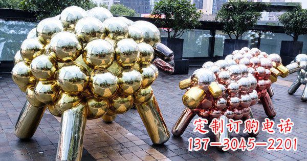 甘肃不锈钢动物雕塑肖恩的小羊