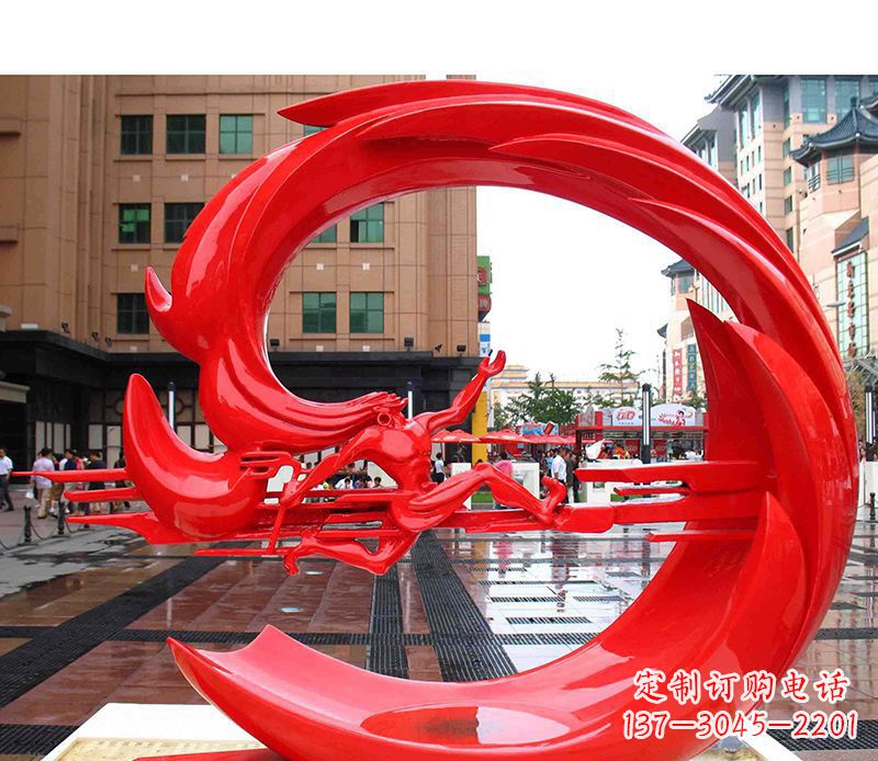 甘肃精美的不锈钢圆环雕塑